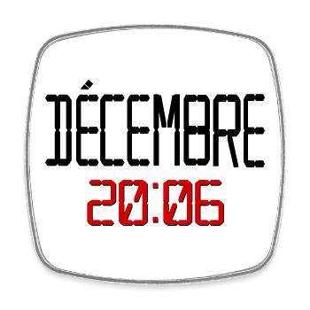 Geburtstag Dezember 2006, Französisch - Viereckiger Kühlschrankmagnet - Weiß - Vorne