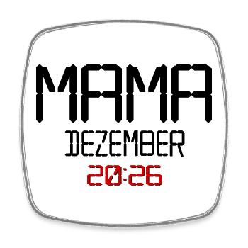 Geburt Baby, Dezember 2026 Mama - Viereckiger Kühlschrankmagnet - Weiß - Vorne