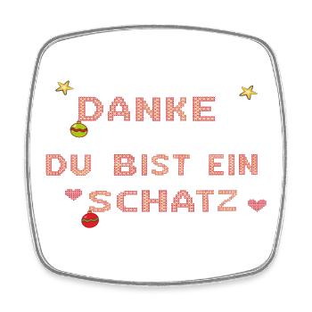 du bist ein Schatz - Viereckiger Kühlschrankmagnet - Weiß - Vorne