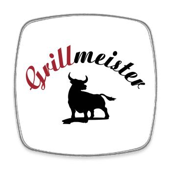 Grill Master - Square fridge magnet - white - Front