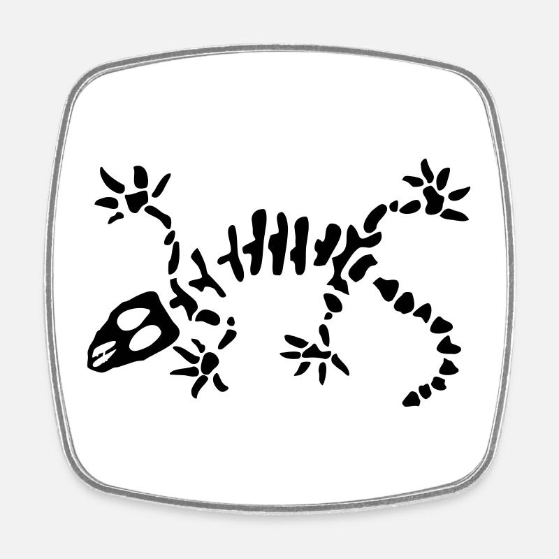 Gecko - Square fridge magnet - white