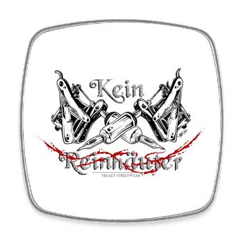 Kein Reinhäuter - Viereckiger Kühlschrankmagnet - Weiß - Vorne