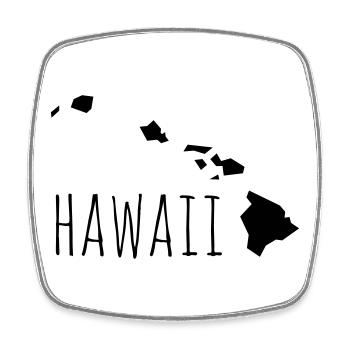 hawaii - Viereckiger Kühlschrankmagnet - Weiß - Vorne