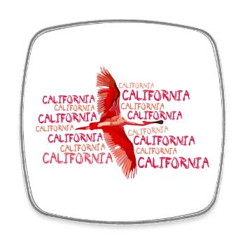 california - Square fridge magnet - white - Front