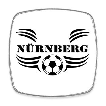 Nürnberg , Fußball , Leidenschaft (25) - Viereckiger Kühlschrankmagnet - Weiß - Vorne