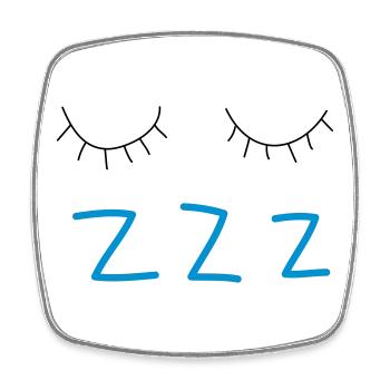 sleep - Viereckiger Kühlschrankmagnet - Weiß - Vorne
