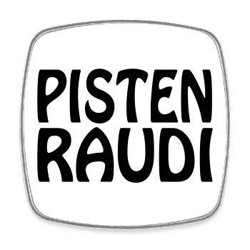 Pistenraudi - Magnet carré - blanc - Devant