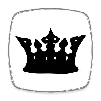 krona - Square fridge magnet - white - Front