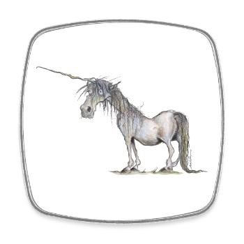 The Last Unicorn - Square fridge magnet - white - Front