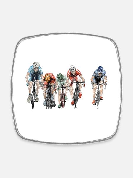 Cycling - Magnet carré - blanc