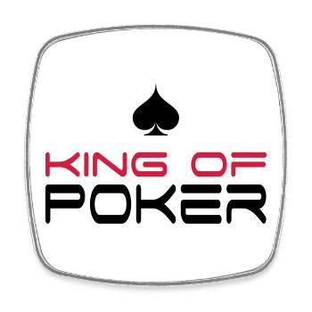 poker - Square fridge magnet - white - Front