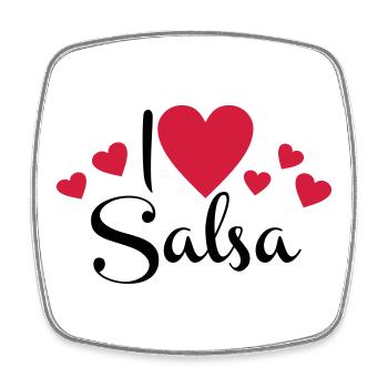 2541614 113586423 salsa - Viereckiger Kühlschrankmagnet - Weiß - Vorne
