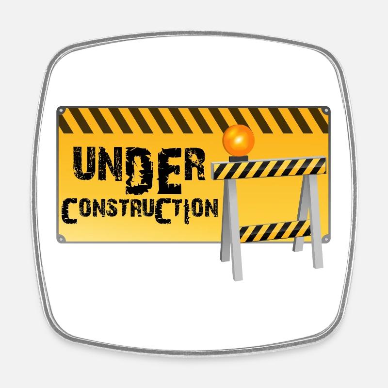 Construction - Magnet carré - blanc