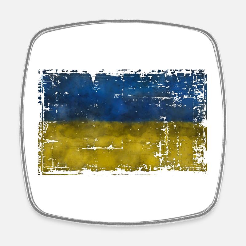 Ukraine - Viereckiger Kühlschrankmagnet - Weiß