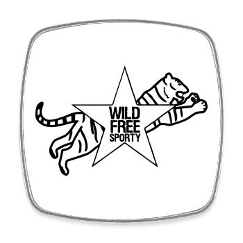 Sports Sportsman Tiger Animal Fun Dictons Cadeau - Magnet carré - blanc - Devant