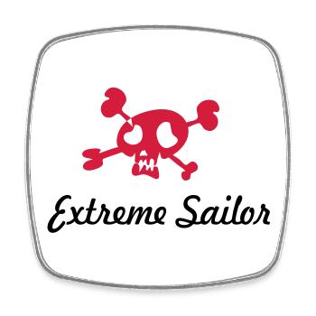 sailing - Square fridge magnet - white - Front