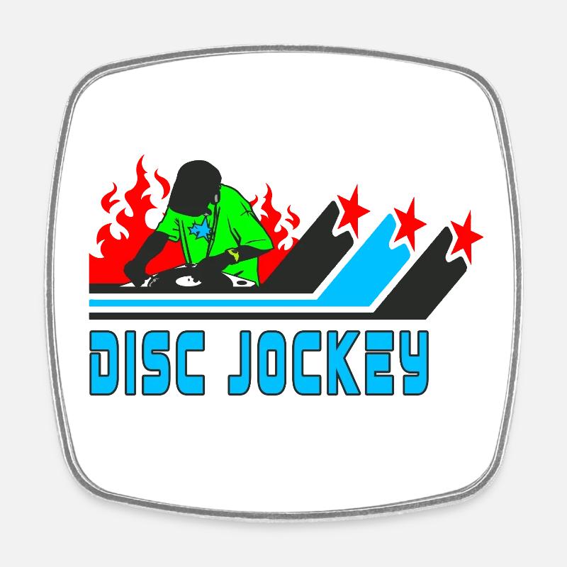 Disc Jockey / DJ / Cadeau / Idée cadeau - Magnet carré - blanc