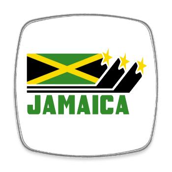 Jamaïque / Cadeau / Caraïbes / Reggae / Kingston - Magnet carré - blanc - Devant