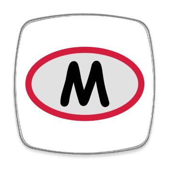 M - Y'en a marre - Magnet carré - blanc - Devant