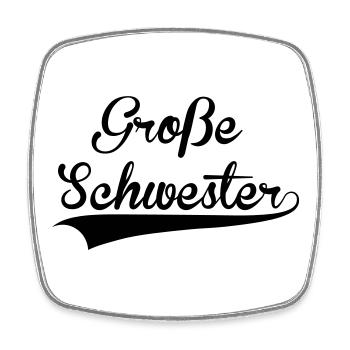Große Schwester - Viereckiger Kühlschrankmagnet - Weiß - Vorne