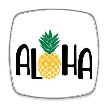 summer - Square fridge magnet - white - Front