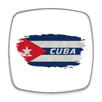 Kuba Flagge / Karibik Havanna Geschenk - Viereckiger Kühlschrankmagnet - Weiß - Vorne
