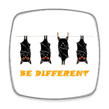 BE DIFFERENT - Square fridge magnet - white - Front