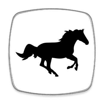 Ein Pferd. - Viereckiger Kühlschrankmagnet - Weiß - Vorne
