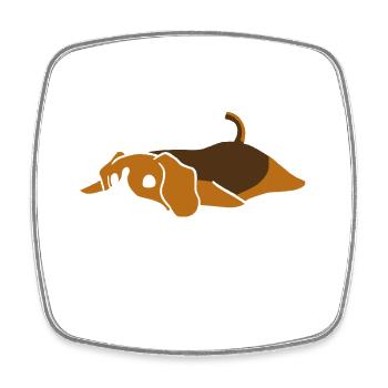 Not Today Beagle Shirt - Square fridge magnet - white - Front