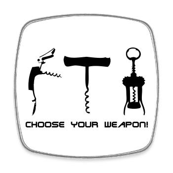 choose your weapon! - Viereckiger Kühlschrankmagnet - Weiß - Vorne