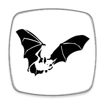 fledermaus - Magnet carré - blanc - Devant