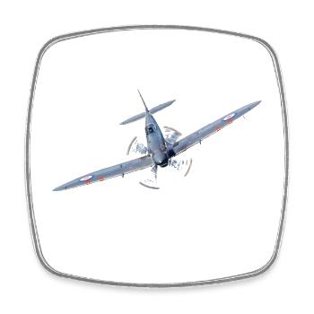 Spitfire - Square fridge magnet - white - Front