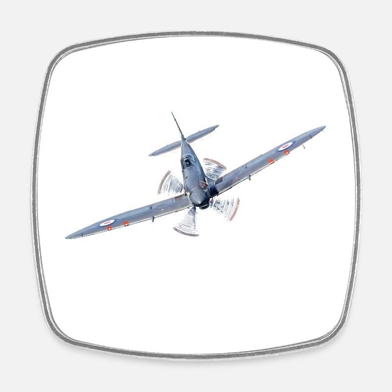 Spitfire - Square fridge magnet - white