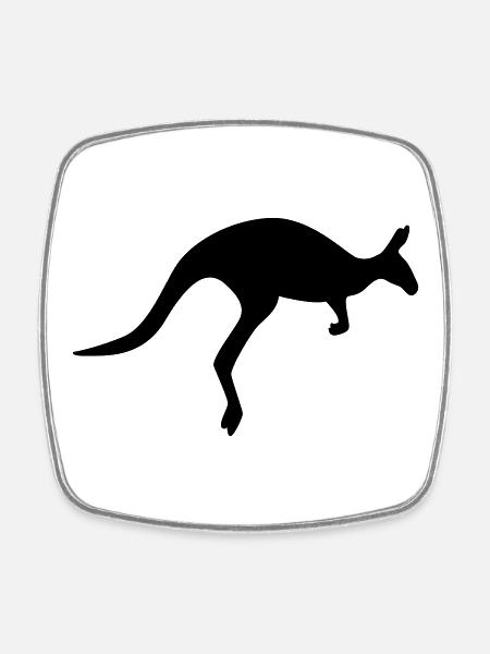 kangaroo - Square fridge magnet - white
