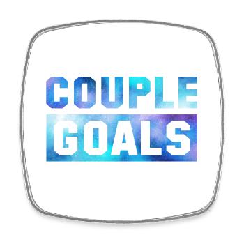 Couple Goals Couple Couple Relationship Valentine's Day - Square fridge magnet - white - Front