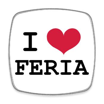 I Love Feria - Magnet carré - blanc - Devant