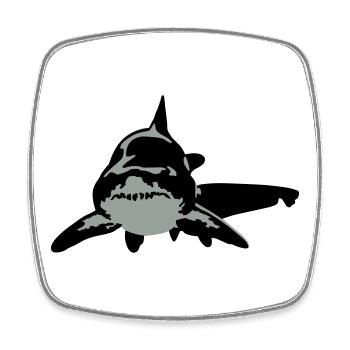 shark - Square fridge magnet - white - Front