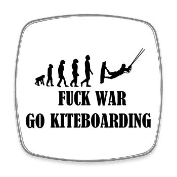 Kiteboard,Kiteboard,K,Kite,Kiteboarding,Meer,Board - Viereckiger Kühlschrankmagnet - Weiß - Vorne