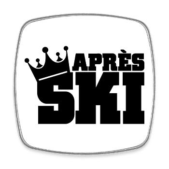 apres ski - Square fridge magnet - white - Front