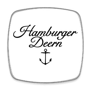 Hamburger Deern Classic Anker Hamburg - Viereckiger Kühlschrankmagnet - Weiß - Vorne