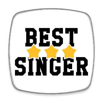 Best Singer - Viereckiger Kühlschrankmagnet - Weiß - Vorne