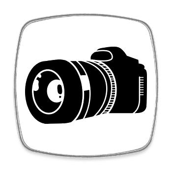 photographie - Magnet carré - blanc - Devant