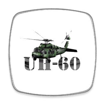 helicopter UH-60 - Magnet carré - blanc - Devant