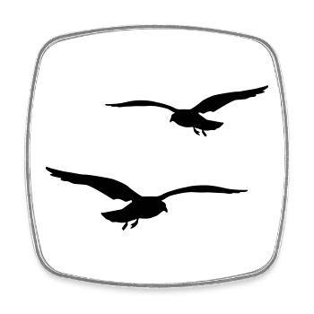 gull - Square fridge magnet - white - Front