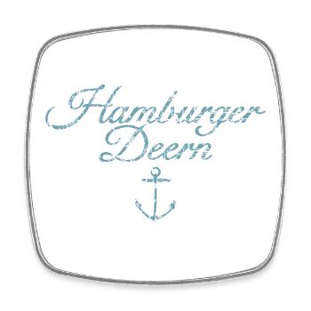Hamburger Deern aus Hamburg - Viereckiger Kühlschrankmagnet - Weiß - Vorne
