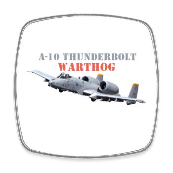 A-10 Thundertbolt - Viereckiger Kühlschrankmagnet - Weiß - Vorne