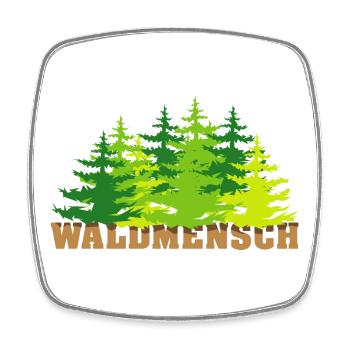 waldmensch wälder baum bäume geschenkidee - Viereckiger Kühlschrankmagnet - Weiß - Vorne