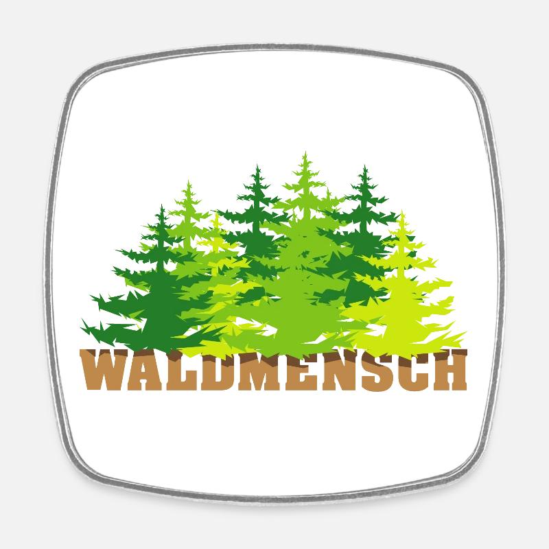waldmensch wälder baum bäume geschenkidee - Viereckiger Kühlschrankmagnet - Weiß