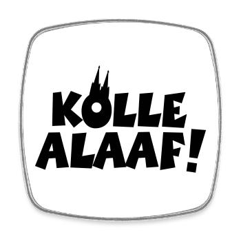 Kölle Alaaf! Kölner Karneval mit Kölner Dom - Viereckiger Kühlschrankmagnet - Weiß - Vorne