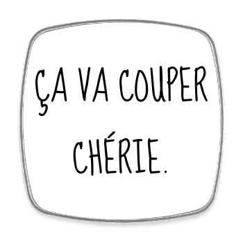 Cinéma / Citation / Série télé / Geek - Magnet carré - blanc - Devant